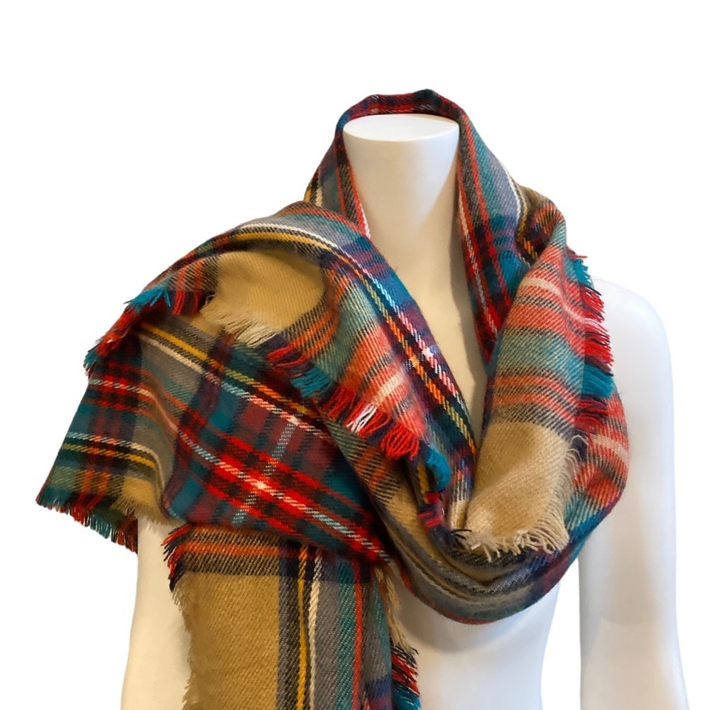 PLAID Scarf and Wrap, NN0892 - Picture 2 of 4